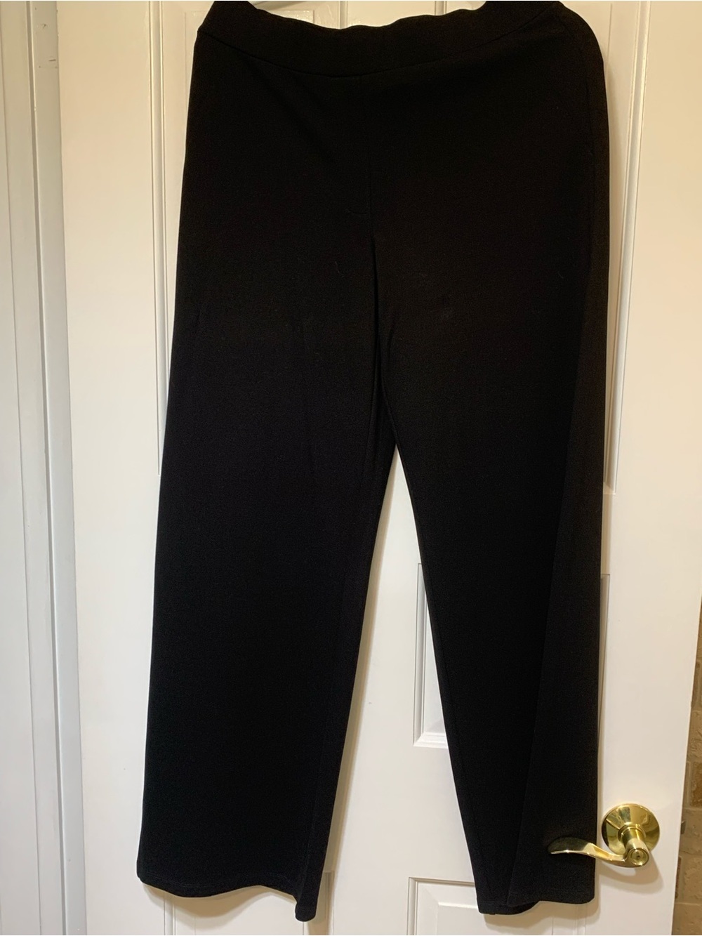 QUINCE Classic Black Women's Pull-On Wide-Leg Dress/Yoga Pants - Large